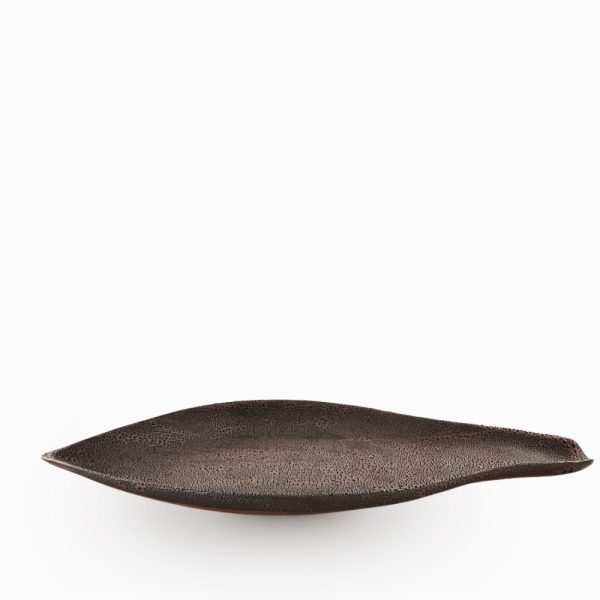 660105023 ceramic leaf plate 50 cm side