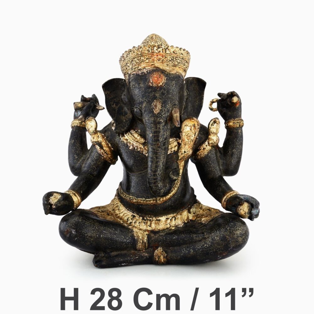 Bronze Khmer Deity Ganesha Image