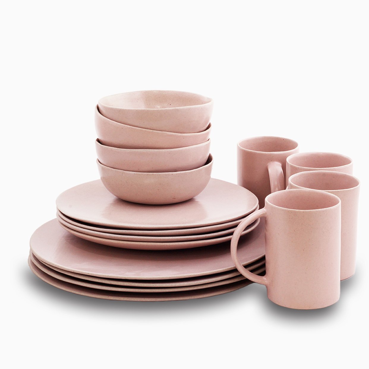 pink dinnerware