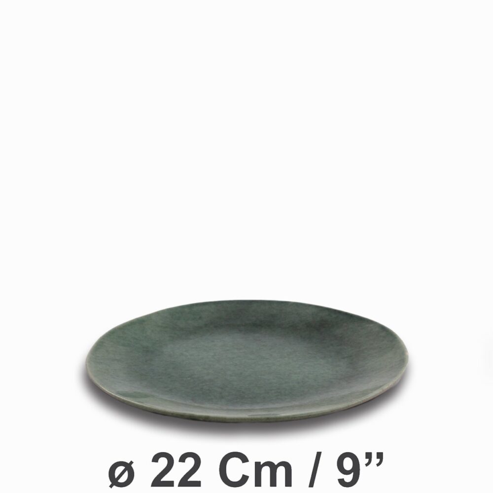 Green Celadon Coco Collection Plate ø22Cm/9'' | Appetizer