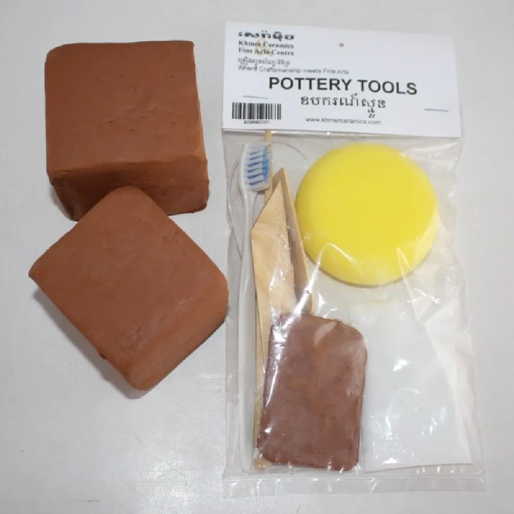 Potter's clay - 1Kg & Pottery Tools - 1 set - Image 4