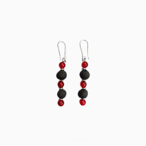 530300100 earring with red stone