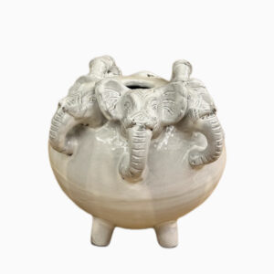 700302026 Elephant Jar with 3 heads