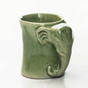 Elephant mug green Celadon