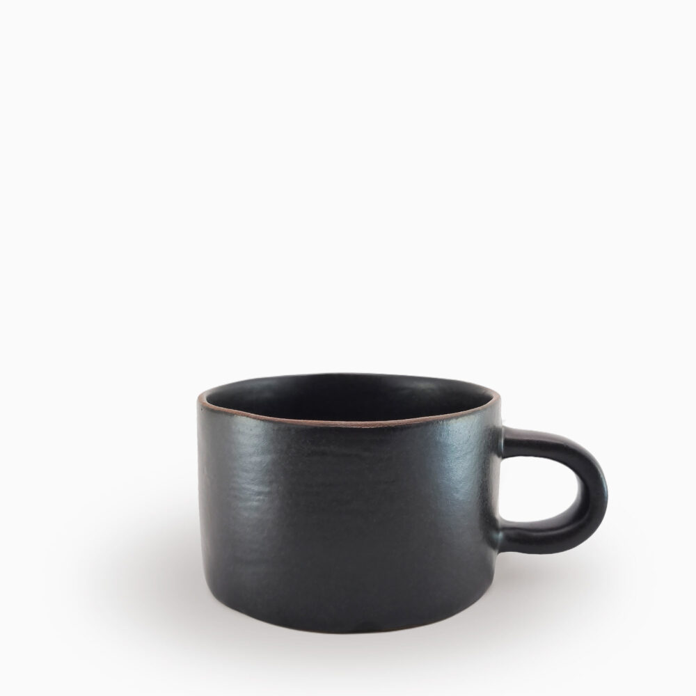 Large Cup Handle Ø11Cm/4.5" | Black Shady