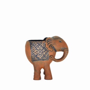 087302037 Elephant with Chan Flower - Blue